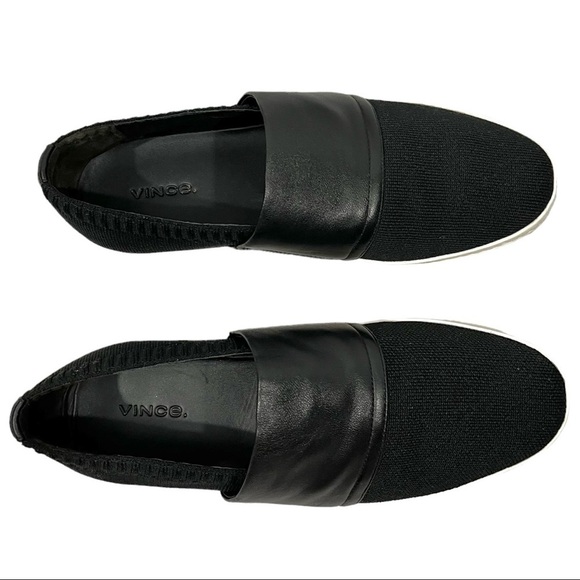 VINCE Ward Knit & Leather Contrast Slip-On Shoe - Picture 6 of 11